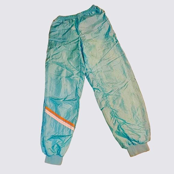 Vintage 80s Lacoste Turquoise Shell Track Pants. size XS - Picture 2 of 8